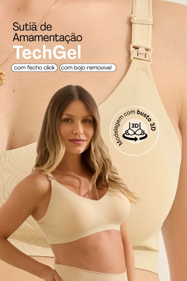 SUTIÃ AMAMENTAÇÃO TECH GEL SUSTENTA E NÃO APERTA CHOCOLATE - Imagem 2