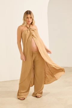 CONJUNTO TÚNICA E CALÇA REGULÁVEL GESTANTE E AMAMENTAÇÃO
