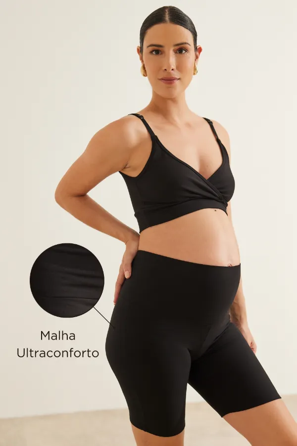 BERMUDA GESTANTE ULTRACONFORTO® PRETO - Imagem 1