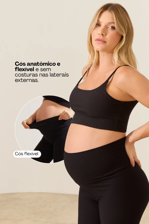 LEGGING GESTANTE ULTRACONFORTO® PRETO - Imagem 2