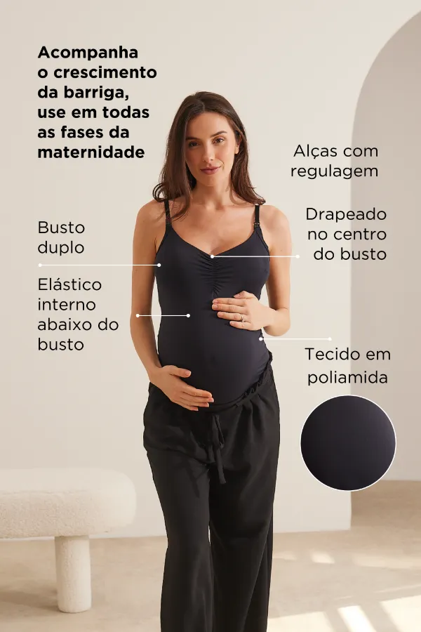 REGATA AMAMENTAÇÃO POLIAMIDA FECHO CLICK PRETO - Imagem 2