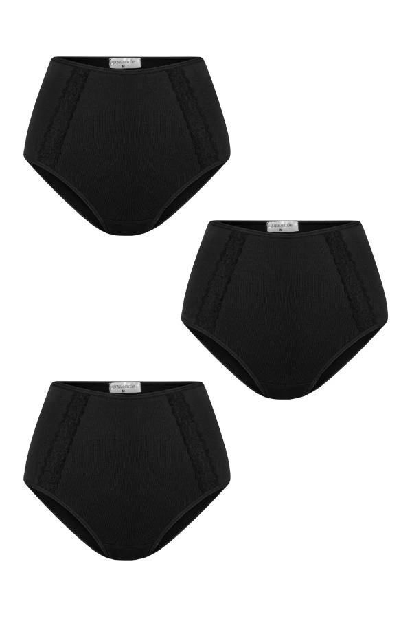 KIT 3 CALCINHAS BÁSICAS DE ALGODÃO PÓS-PARTO  - Imagem 1