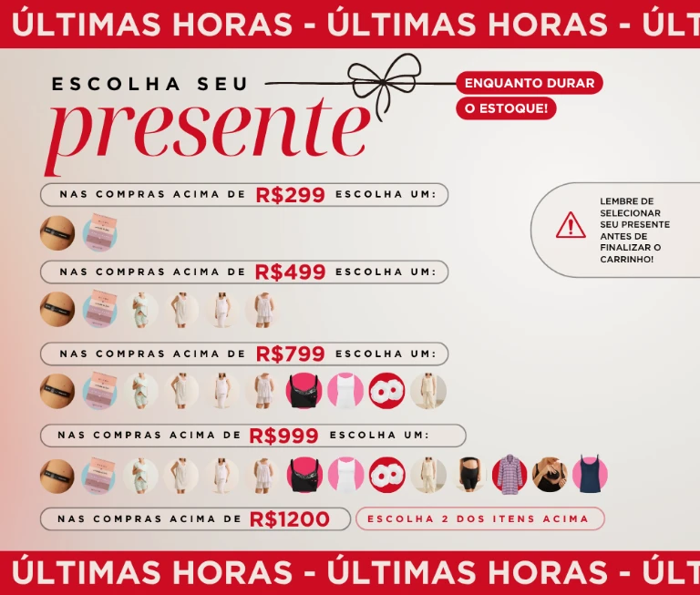 Últimas horas de escolha seu presente