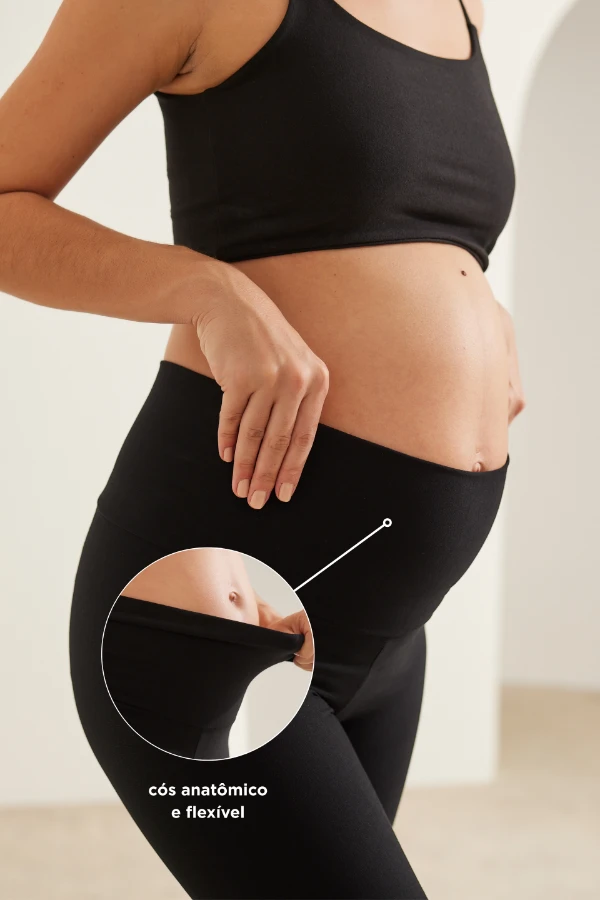 LEGGING GESTANTE ULTRACONFORTO® PRETO - Imagem 2