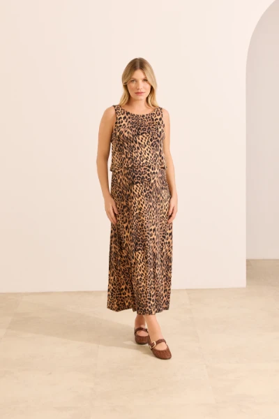 VESTIDO CORINGÃO REGATA PARA AMAMENTAR ANIMAL PRINT - Imagem 2