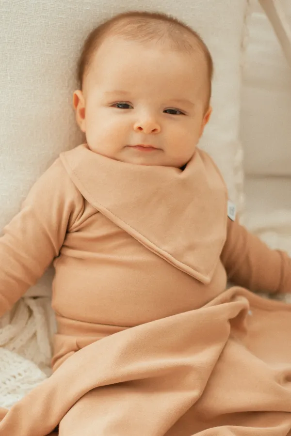 BABADOR DE BEBÊ ALGODÃO EGÍPCIO IMPERMEÁVEL CARAMELO - Imagem 2