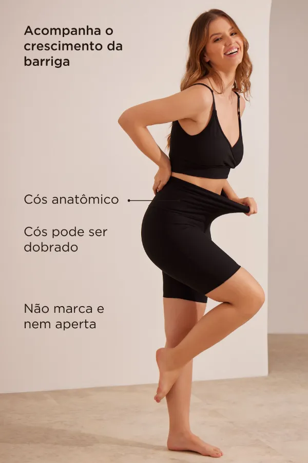 BERMUDA GESTANTE ULTRACONFORTO® PRETO - Imagem 2