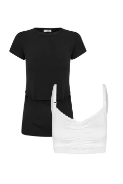 KIT BLUSA PRÁTICA + TOP ALGODÃO BÁSICO