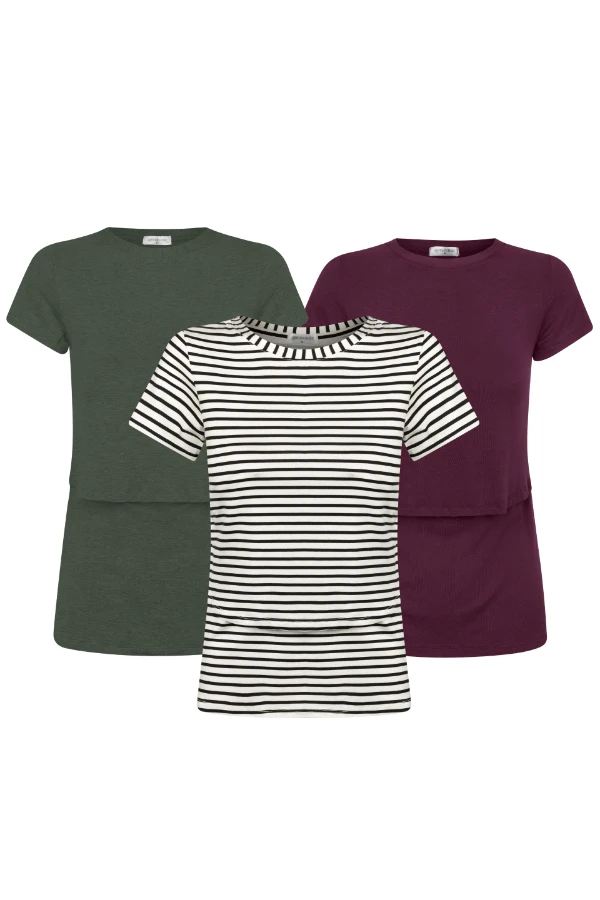 KIT 3 BLUSAS PRÁTICAS PARA AMAMENTAR  - Imagem 1