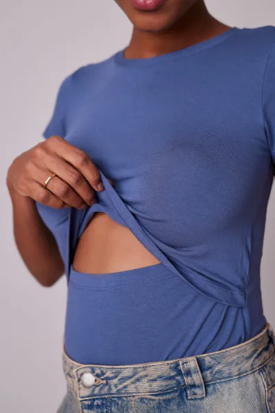 BLUSA AMAMENTAÇÃO PRÁTICA  AZUL - Imagem 2