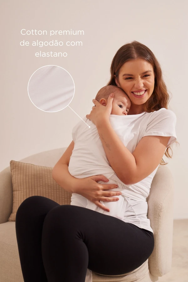 BLUSA AMAMENTAÇÃO PELE A PELE BRANCO - Imagem 2