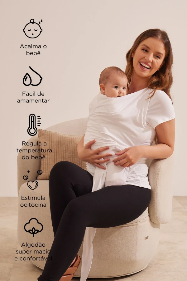 BLUSA AMAMENTAÇÃO PELE A PELE BRANCO - Imagem 1