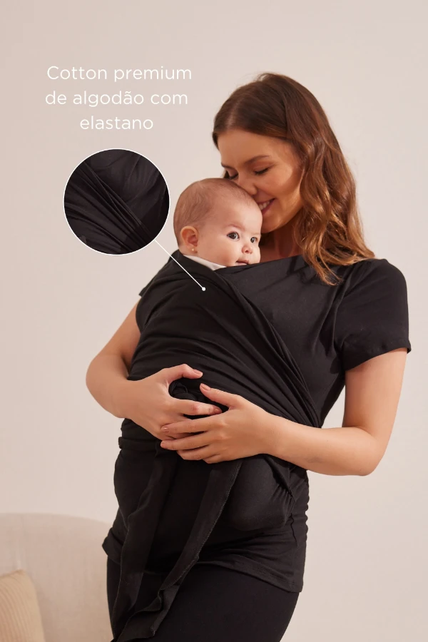 BLUSA AMAMENTAÇÃO PELE A PELE PRETO - Imagem 2