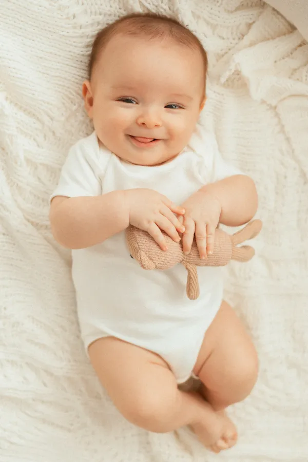 BODY DE BEBÊ ALGODÃO EGÍPCIO MANGA CURTA OFF WHITE - Imagem 2