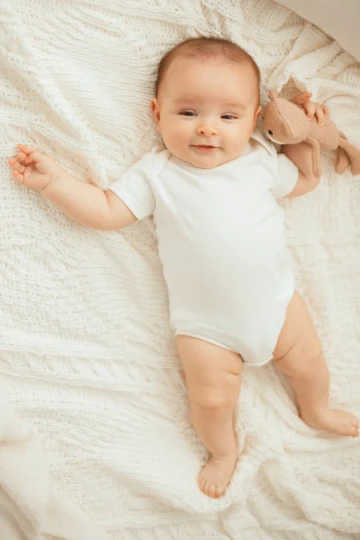 BODY DE BEBÊ ALGODÃO EGÍPCIO MANGA CURTA