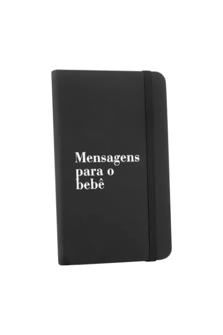 CADERNO MENSAGENS PARA O BEBÊ PRETO