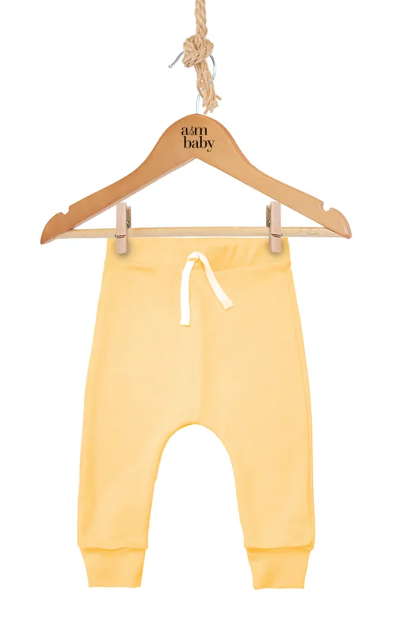CALÇA DE BEBÊ ALGODÃO EGÍPCIO AMARELO CLARO - Imagem 2