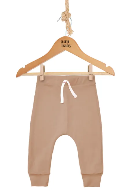 CALÇA DE BEBÊ ALGODÃO EGÍPCIO CARAMELO