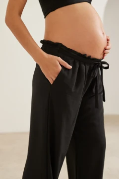 CALÇA GESTANTE E PÓS-PARTO RETA CÓS REGULÁVEL
