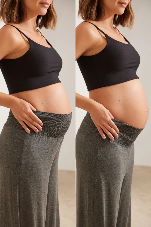 CALÇA GESTANTE RELAX  MESCLA ESCURO - Imagem 2