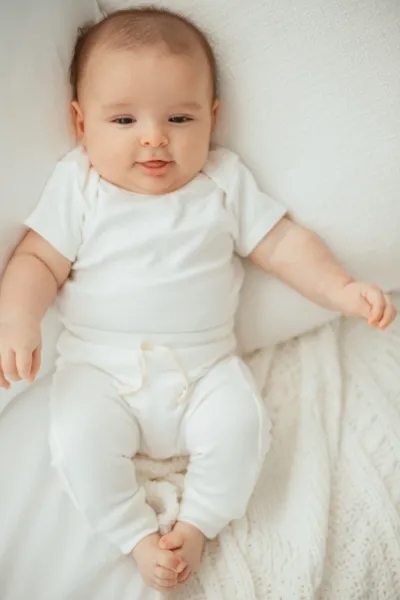 CALÇA DE BEBÊ ALGODÃO EGÍPCIO OFF WHITE - Imagem 2