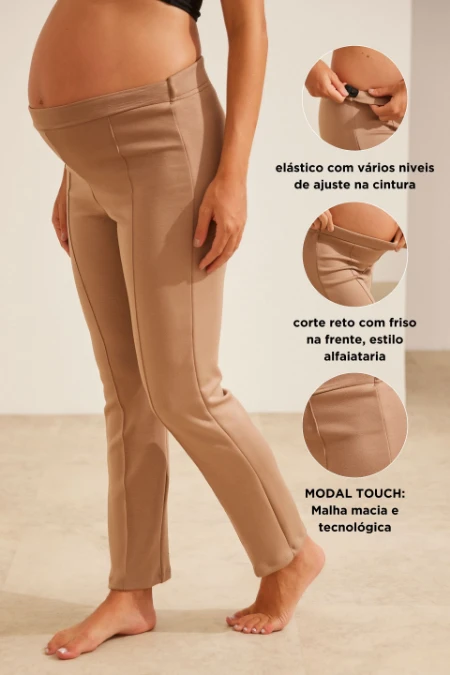 CALÇA REGULÁVEL MODAL TOUCH GESTANTE E PÓS-PARTO AVELA
