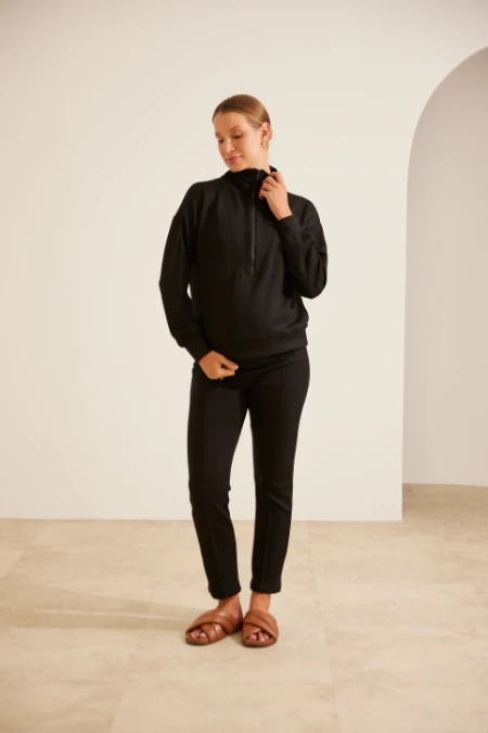 KIT BLUSA E CALÇA MODAL TOUCH ZÍPER AMAMENTAÇÃO 