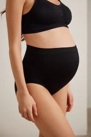 CALCINHA GESTANTE SEM COSTURA PRETO - Imagem 1