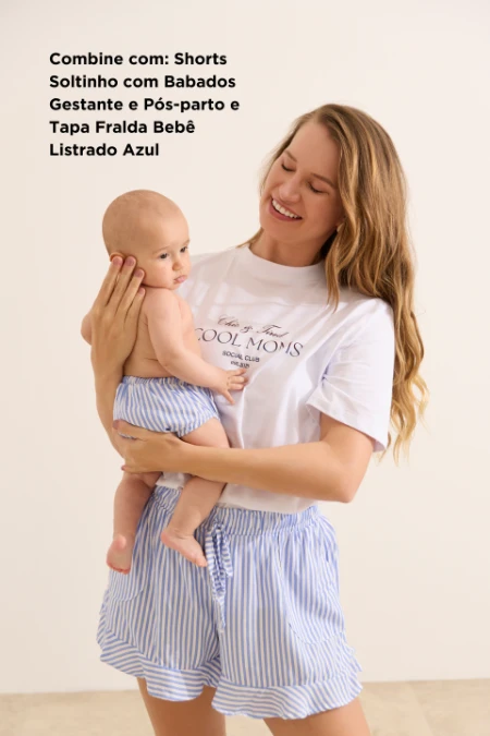 CAMISETA CLÁSSICA MOMS CLUB BRANCO