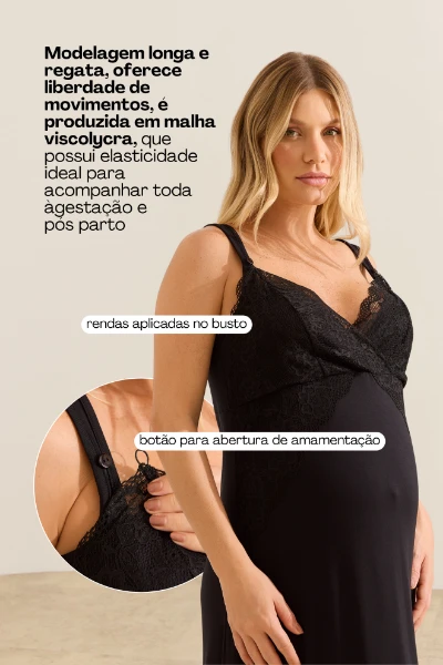 CAMISOLA AMAMENTAÇÃO EASY LOOP PRETO - Imagem 2