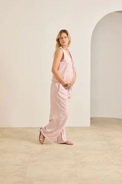 CONJUNTO REGULAVEL CALÇA E COLETE GESTANTE E AMAMENTAÇÃO