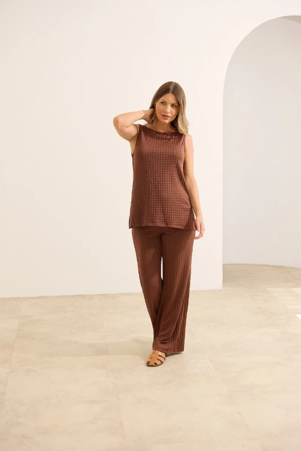 CONJUNTO CARA DE RICA COM FENDA GESTANTE E PÓS-PARTO CAFE