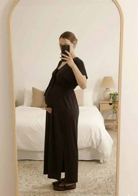 VESTIDO SUPER PRÁTICO PARA AMAMENTAR PRETO