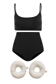 KIT ROSQUINHAS + CALCINHA COMPRESSÃO E TOP CONFORTO MAXIMO PÓS-PARTO AMAMENTAÇÃO