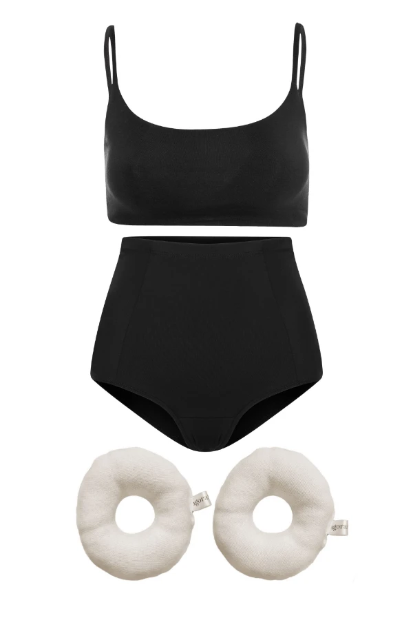 KIT ROSQUINHAS + CALCINHA COMPRESSÃO E TOP CONFORTO MAXIMO PÓS-PARTO AMAMENTAÇÃO  - Imagem 1