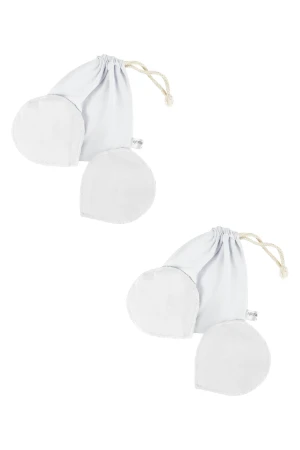 KIT PAD 2 PARES ABSORVENTES DE SEIOS EM ALGODÃO LAVÁVEL - Imagem 1