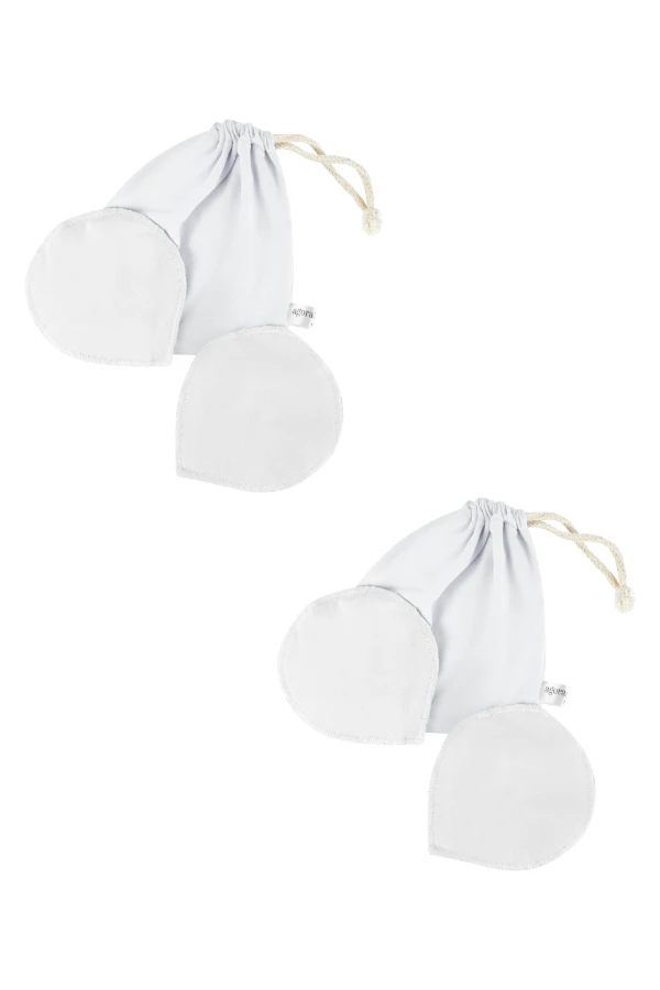 KIT PAD 2 PARES ABSORVENTES DE SEIOS EM ALGODÃO LAVÁVEL  - Imagem 1