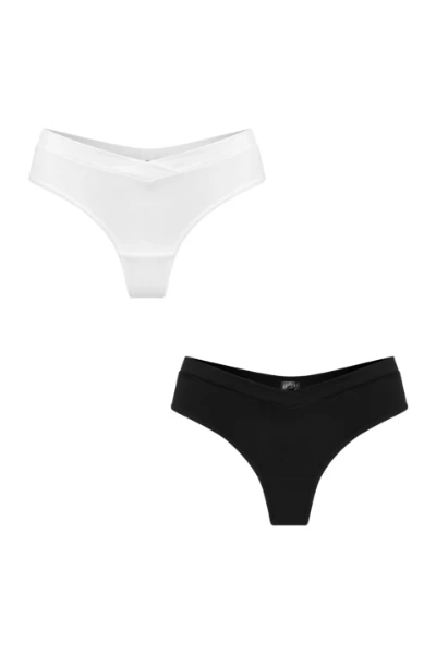 KIT 2 CALCINHAS DE ALGODÃO COM TRANSPASSE GESTANTE  - Imagem 2