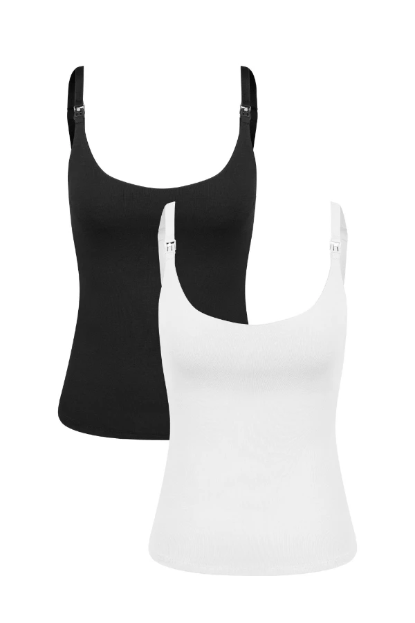 KIT 2 REGATAS 2 EM 1 AMAMENTAÇÃO COTTON PREMIUM  - Imagem 1