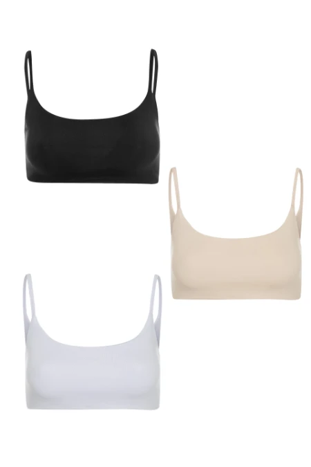 KIT 3 TOPS CONFORTO MAXIMO COTTON 