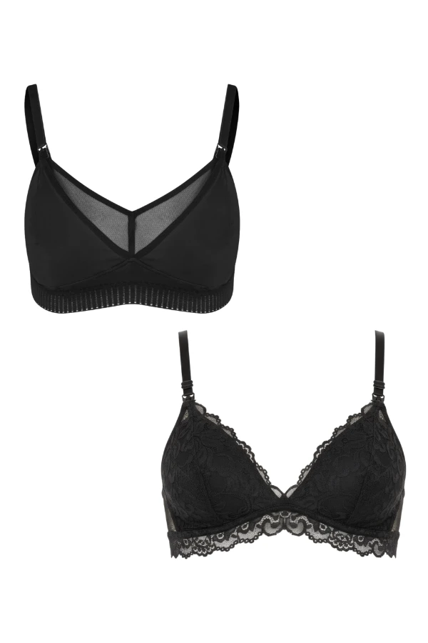 KIT AMAMENTAÇÃO 2 SUTIÃS ABSORVENTES COM E SEM RENDA  - Imagem 1