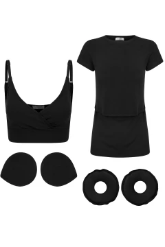 KIT AMAMENTAÇÃO BLUSA PRÁTICA TOP E ROSQUINHAS ULTRACONFORTO