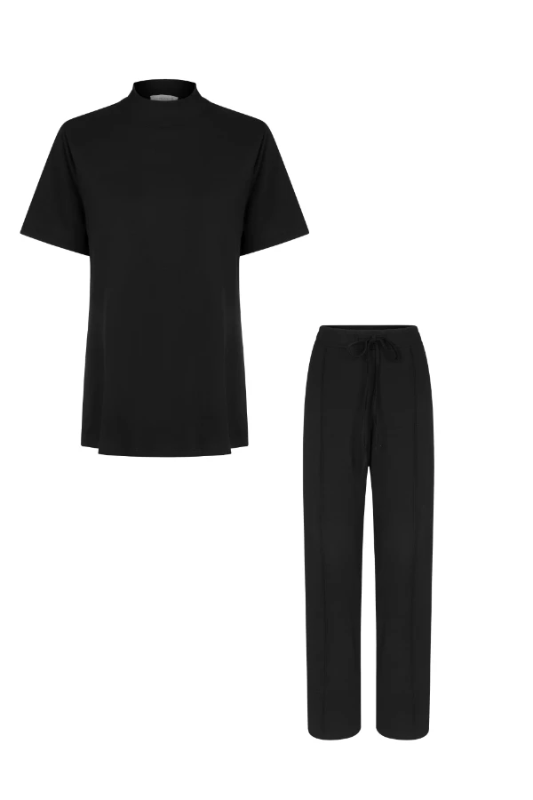 KIT BLUSA ABERTURA LATERAL E CALÇA RETA COM FRISO ULTRACONFORTO®  - Imagem 2