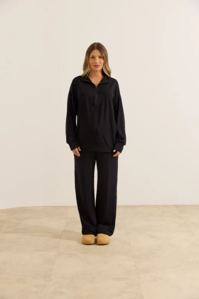 KIT BLUSA MOLETINHO E CALÇA RETA COM FRISO ULTRACONFORTO®  - Imagem 2