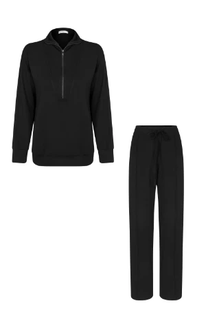 KIT BLUSA MOLETINHO E CALÇA RETA COM FRISO ULTRACONFORTO®  - Imagem 1