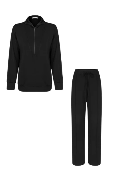 KIT BLUSA MOLETINHO E CALÇA RETA COM FRISO ULTRACONFORTO®  - Imagem 1