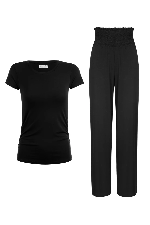 KIT CALÇA RELAX E CAMISETA ESTICA E VAI GESTANTE  - Imagem 1