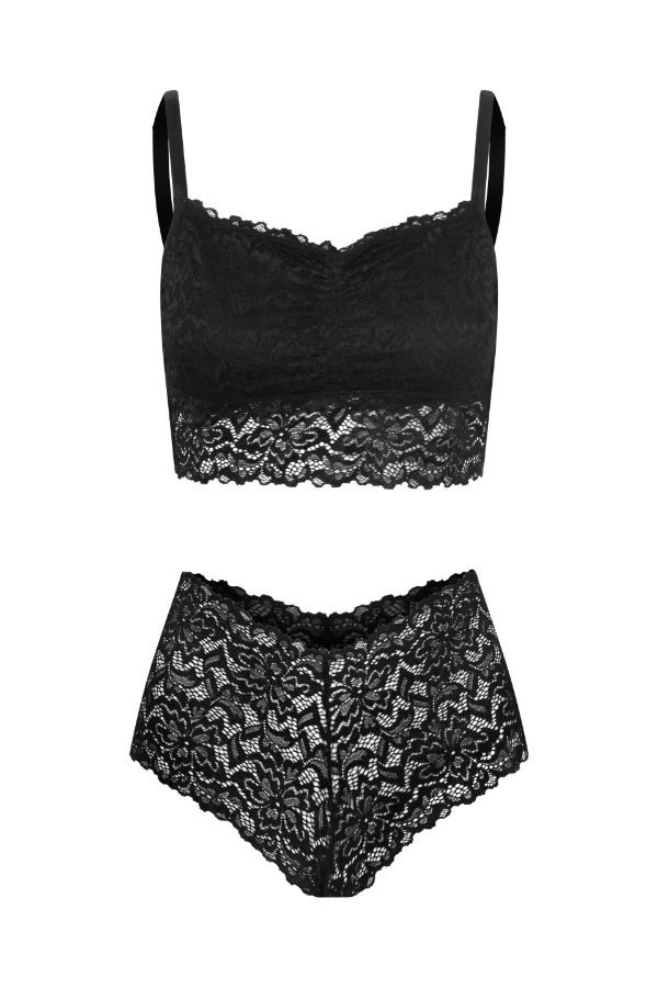 KIT CALCINHA SUPER LEVE DE RENDA E TOP SUPER LEVE DE RENDA GESTANTE  - Imagem 2