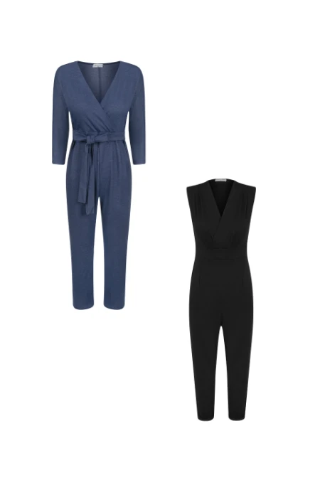 KIT GESTANTE E AMAMENTAÇÃO MACACÃO CORINGA E MACACÃO REGATA COM TRANSPASSE