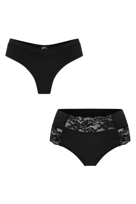 KIT GESTANTE E PÓS PARTO CALCINHA COM RENDA FORRO ALGODÃO E CALCINHA COM TRANSPASSE